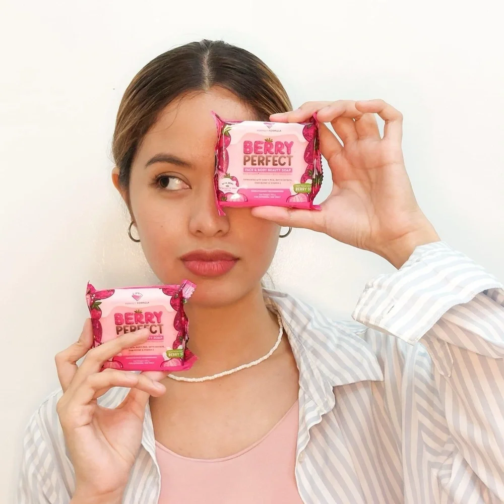 X2 pcs Berry Perfect Soap from Perfect Formula by Brilliant Skin Essentials.